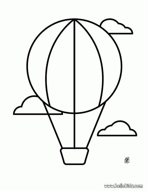 Plansa de colorat cu Balon Zburator 52 48